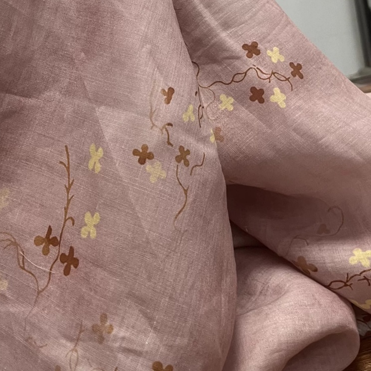 Tela de lino boho de ramie, co - Vintage Sewing Textile reseña y precio