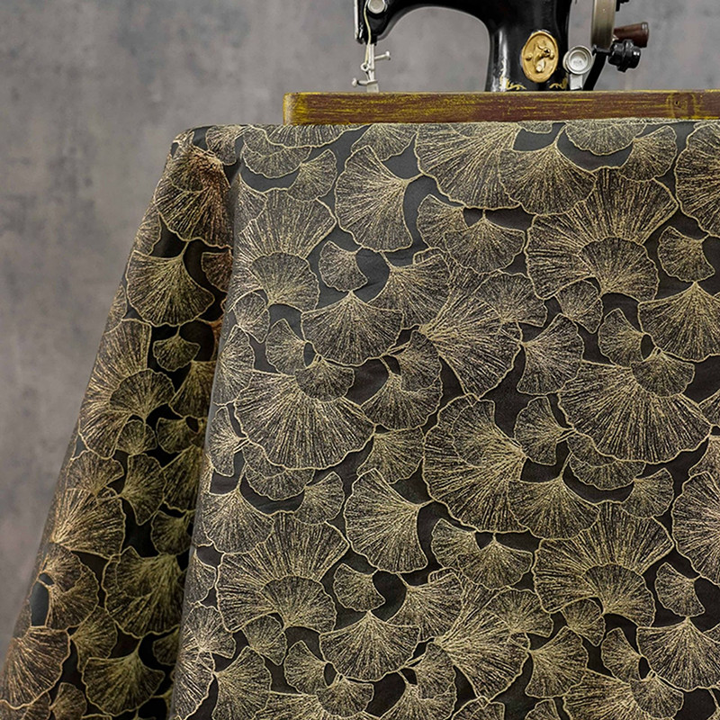 Tela Jacquard con Hilo Dorado  - Sewing Thread In Textile reseña y precio